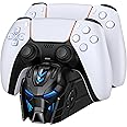 PS5 Controller Charger Station for PlayStation 5 Dualsense Controllers: Fast PS5 Dual Controller Stand Charger Dock-LED PS5 Controller Charging Station Accessories for DualSense Edge Charging (Black)