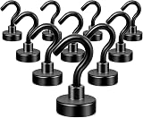 Neosmuk Magnetic Hooks 22 lb Heavy Duty Black 10 Pack