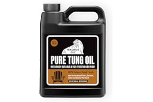 WALRUS OIL - 100% Pure Tung Oil, Wood Finish for Any Woodworking Project, Natural, Vegan, Food-Safe. 32oz Jug