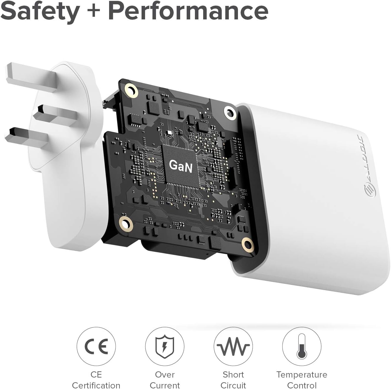 ALOGIC 100W 4-Port PD USB C Wall Charger with GaN Fast Tech, 2 USB-C, 2 USB-A, Dynamic power allocation - Image 5