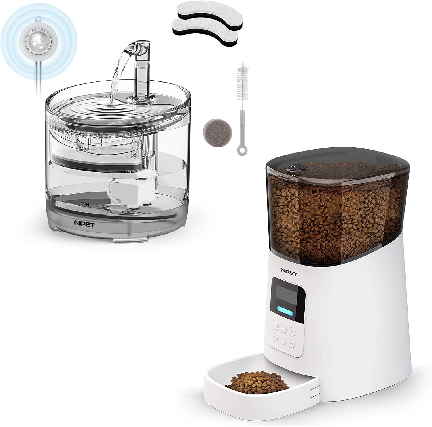 NPET Clear Cat Water Fountain and 6L Large Capacity