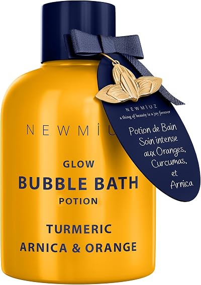 New Miuz Collagen Bubble Bath Turmeric Arnica Orange Oil Dry Skin Hydration