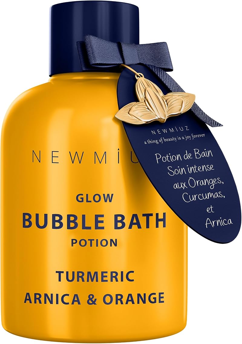 New Miuz Collagen Bubble Bath Turmeric Arnica Orange Oil Dry Skin Hydration