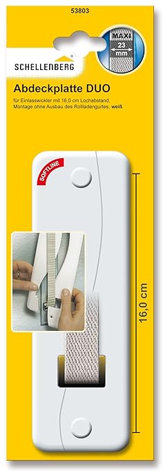 Schellenberg 53802 Duo Abdeckplatte für Gurtwickler, weiss