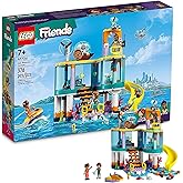 LEGO Friends Sea Rescue Center 41736 Building Toy for Ages 7+, with 3 Mini-Dolls, 2 Otters, a Seahorse, Turtle and Water Scooter, a Great Birthday Gift for Pretend Ocean Rescue Play