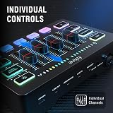 FIFINE Gaming Audio Mixer for Streaming RGB PC Interface DJ Mixer with XLR view 3