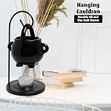 Anbar Hanging Cauldron Wax Melt Burner with Tealight Black Warming Stand view 7