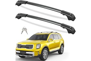 Tuyoung 300lbs Roof Rack Cross Bars Compatible with KIA Telluride 2023 2024 2025 X-PRO & X-LINE with Raised Side Rails, Lockbale Heavy Duty Anti-Theft Aluminum Roof Rails Crossbars Rooftop Cargo Bars