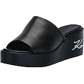 KARL LAGERFELD womens Calvina Slip on Platform Wedge Sandal