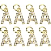 uxcell Rhinestone Letter Charm, Letter Charm Alphabet Pendant for DIY Bracelets Necklace Jewelry Making