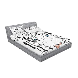 Ambesonne Tattoo Fitted Sheet & Pillow Sham