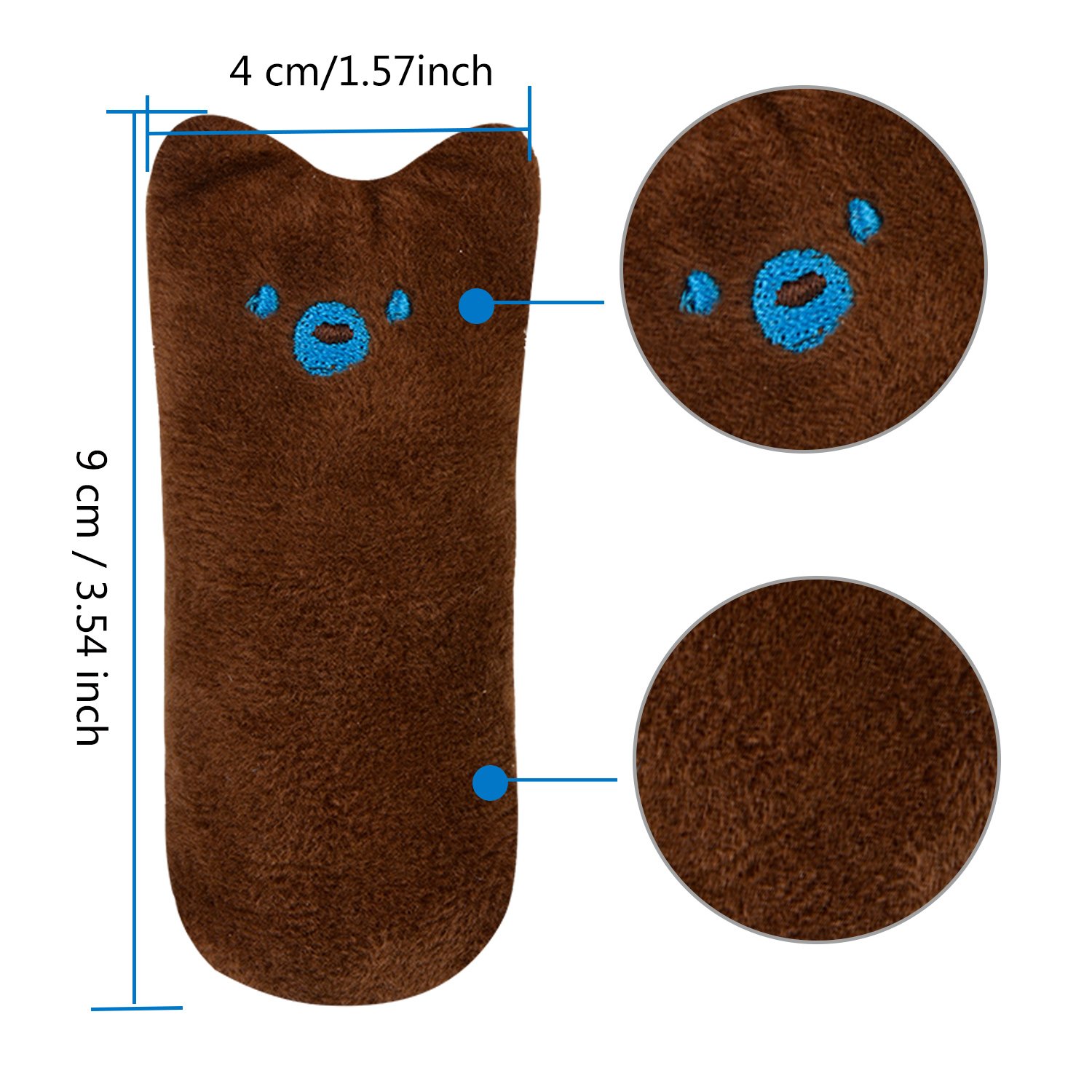 Legendog 5Pcs Catnip Filled Cartoon Expression Bite Resistant Cat Chew Toy (5Pcs Catnip Toys)