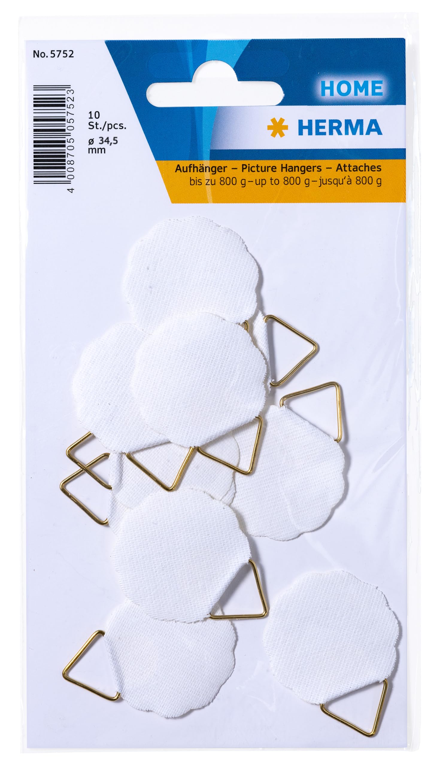 Herma 5752 Picture Hanger (Pack of 10), White, 30 mm