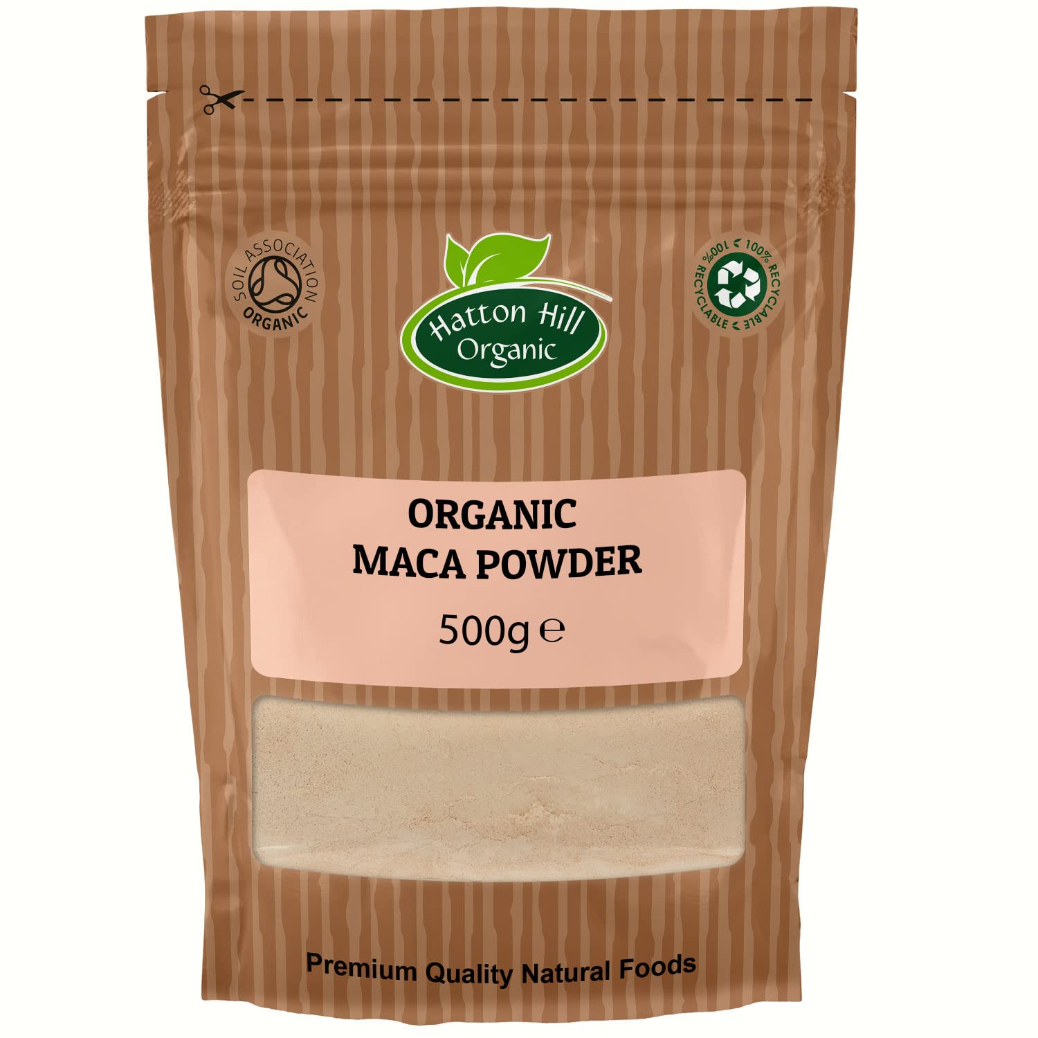 Organic Raw Maca Powder 500g by Hatton Hill Organic - Certified Organic