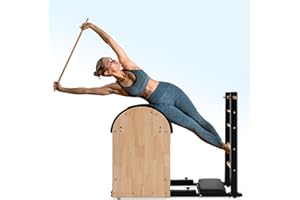 Arkantos Pilates Chair - Split Pedal Combo, Stability Ladder Barrel for Home Workout, Core Strengthening, Balance & Stretching Exercise Equipment
