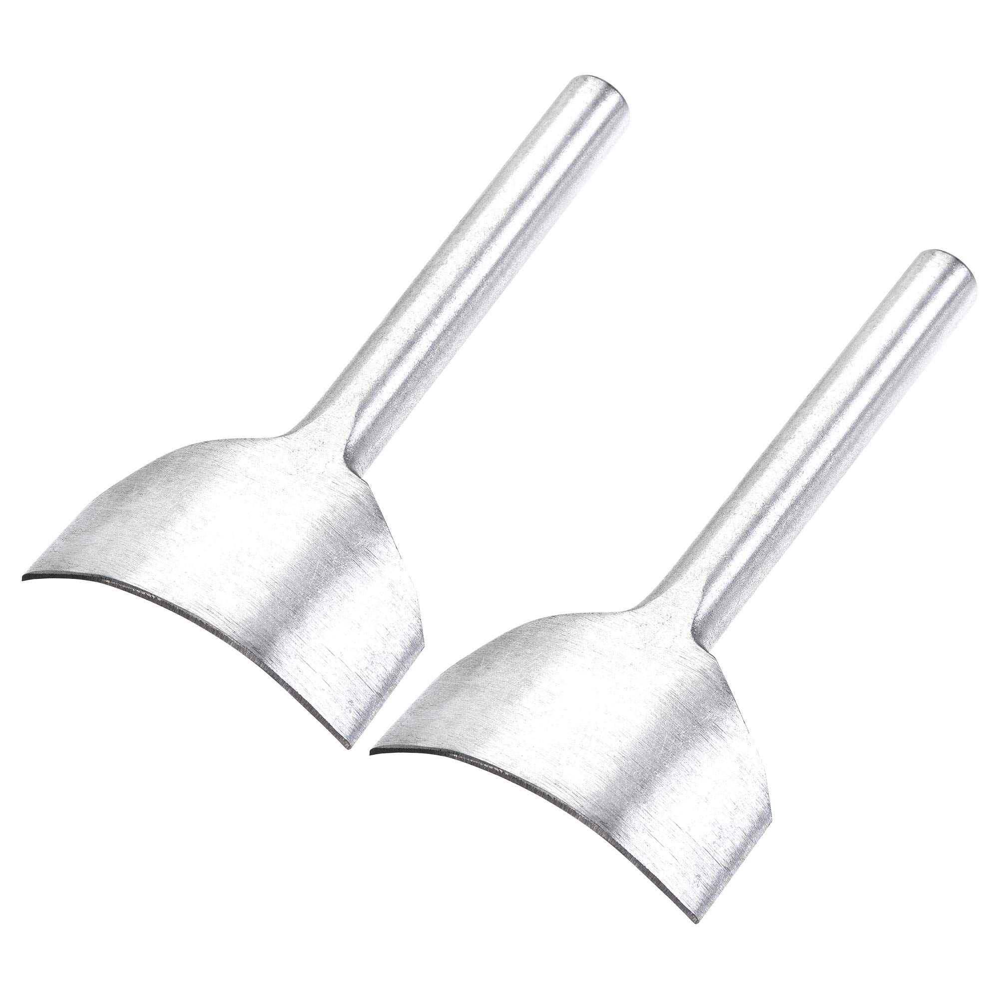 sourcing map Arc-Shaped Leather Cutter Punch 50mm Strap End Punch Tool for Crafting Strap Belt Wallet and Bag 2pcs