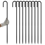 AAGUT 36 Inches 10 Pack J Hook 1/2" Rebar Stakes