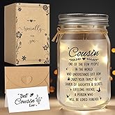 Splendest Cousin Gifts for Women Best Cousin Ever Gifts,Mason Jar Night Light Cousin Birthday Gifts for New Cousin Sister Thanksgiving Christmas Mothers Day