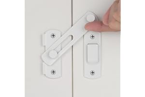 INIRET 2 Packs Barn Door Latches， White Stainless Steel barn gate flip Door Latch Bi-fold Door Lock,Sliding Door Antique Lock Gate Latches Wine Cabinet Closet Door Latches(White)