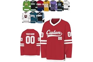 Custom Hockey Jersey Practice Jerseys Printed Name Number Personalized Sport Hockey Uniform for Men/Women/Youth