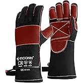 TICONN Welding Gloves, 16 IN L/XL/XXL 1000°F Heat-Resistant Fireproof Leather Gloves for Welders, Stick, Forge, Mig, Tig, BBQ