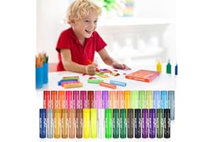 MayMoi Tempera Paint Sticks, Bright Colors Tempera Paint Sticks Quick Drying, Easy to Color and Washable Paint Crayons for Kids and Students (36 Colors)