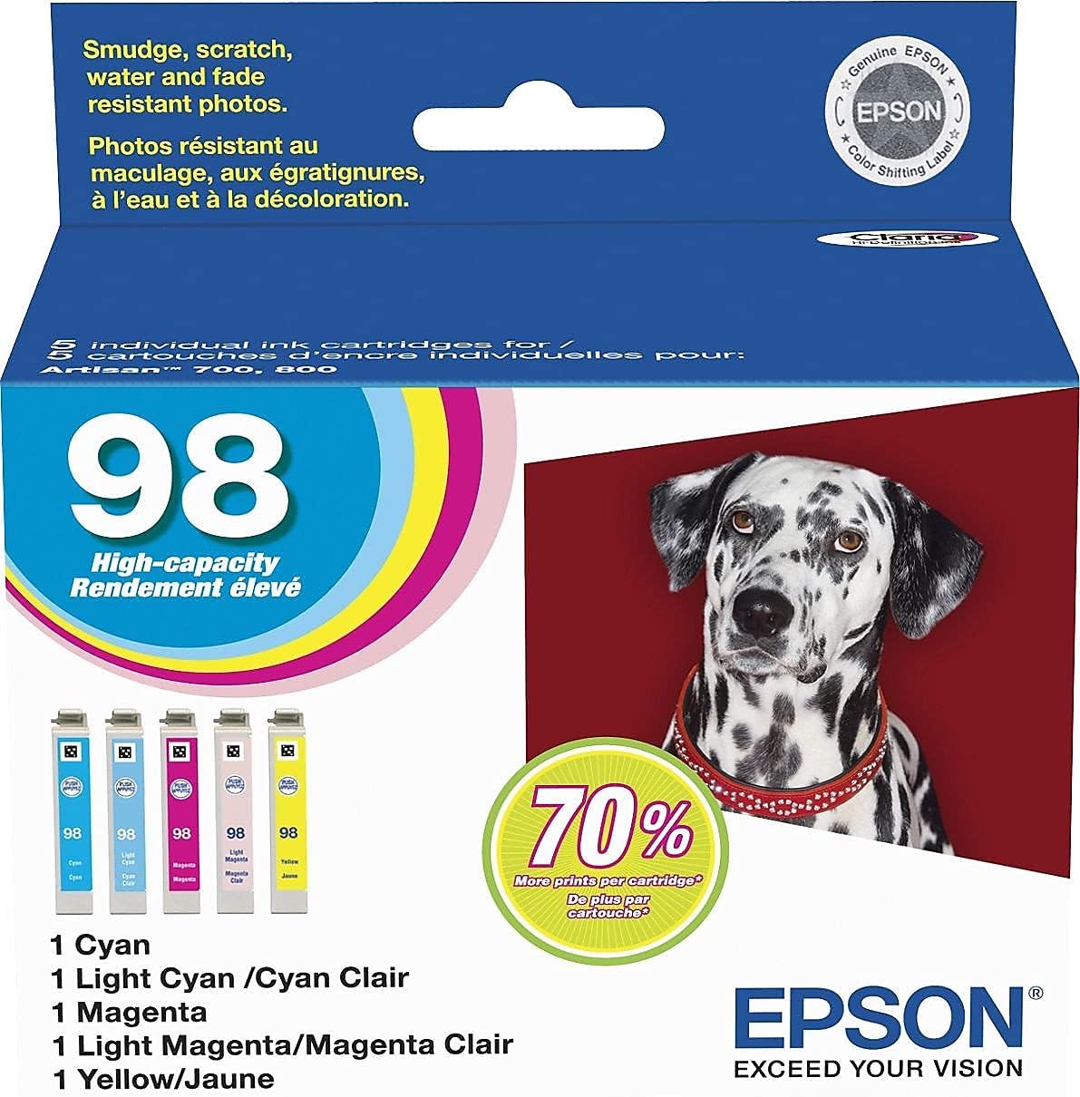 epson 98 color ink cartridges