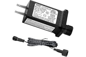 AIROADS 30V 0.2A LED Controller with Extension Cord, Replacement Model JT-EL/FC300V0200-C Class 2 Power Supply IP44 Low Voltage Transformer for Halloween Christmas Light