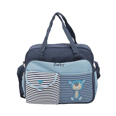 EZ Life Baby Diaper Bag - Blue Stripes (Large)