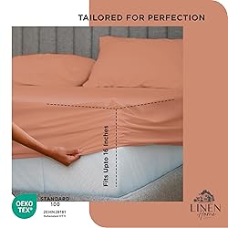 Linen Home 100% Cotton Percale Weave Fitted