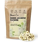 Pure Dried Jasmine Flower Buds Petals Herbal Decaf Tea 1.76 oz, non-GMO, Vegan Botanical Flowers Kit