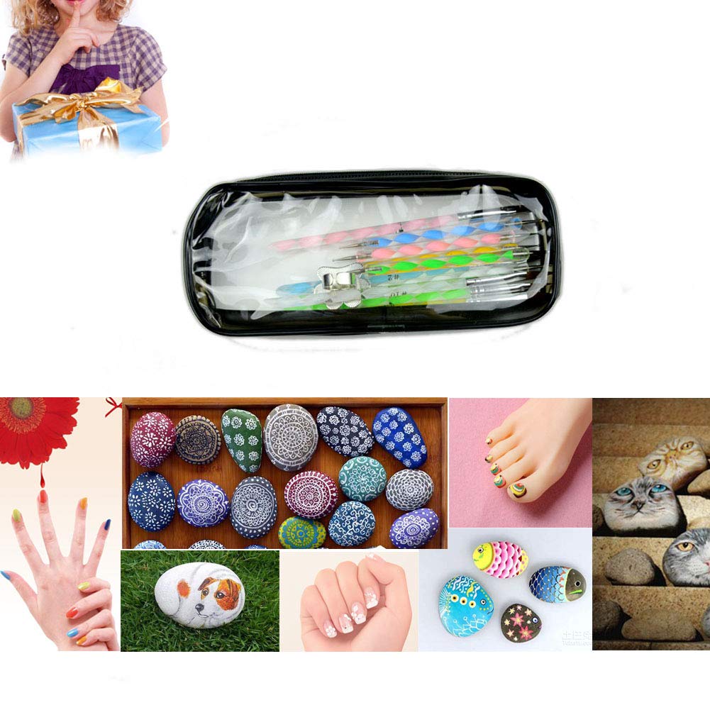 Mandala Dotting Tools Nail Art Dot Tool for Painting Rocks Dotting Pen and Paint Brushes Kit