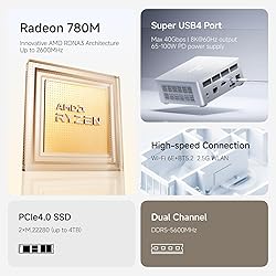MINISFORUM Mini PC UM870 Slim,AMD Ryzen 7