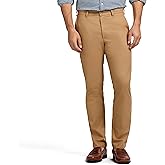 Izod Men's American Chino Flat Front Straight Fit Pant