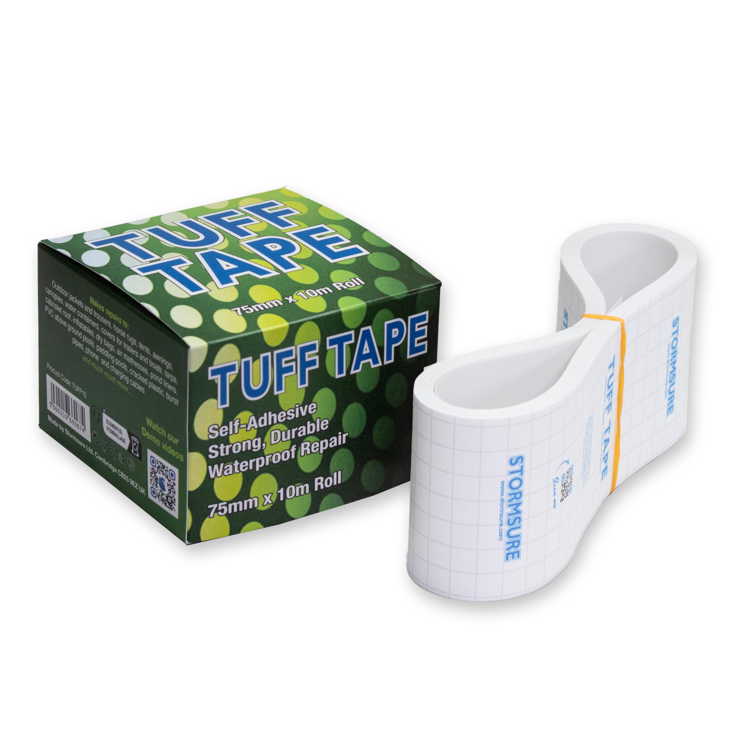 Tuff Tape Repair Tape 10m Roll - Waterproof, Self-Adhesive, Highly-Durable
