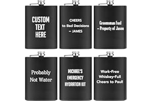 ELEGANTPARK Personalized Flask for Men Custom Flask with Name for Alcohol Dad Friends Birthday Valentines Christmas Gifts Sta