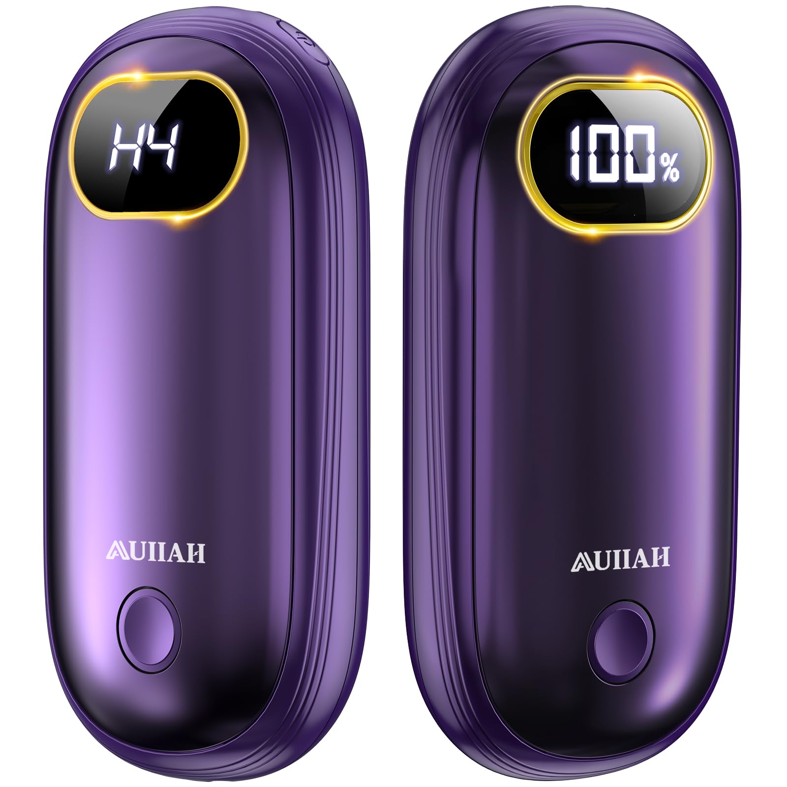 Hand Warmers Rechargeable - Electric Hand Warmers 2 Pack with Dual-Sided Heating for 15Hrs Warmth, LED Display & Flashlight, Hunting Essentials, Gifts for Christmas Man Women Raynauds Golf Image