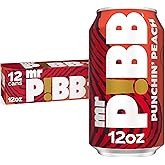 Mr. Pibb Punchin' Peach Soda Soft Drink Fridge Pack Cans, 12 fl oz, 12 Pack | Sparkling soda pop packed with fizzy carbonation and intense cherry-peach flavor with a spicy bite