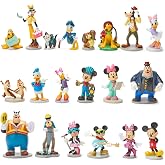 Disney Store Official Mickey Mouse &amp; Friends Mega Figure Set - 20 Fully Sculpted Figurines - Includes Mickey, Minnie, Donald, Goofy, Pluto, &amp; More for Fans of Toy Figures &amp; Playsets