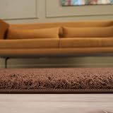 THE RUGS Living Room Rug Shaggy 30mm Thick Brown 60x110 cm Collection view 7
