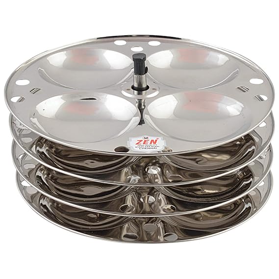 Buy Jain Stainless Steel Idly Stand 4 Plates Online at Low Prices in India Amazon.in