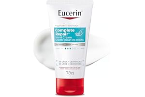 Eucerin Complete Repair Moisturizing Hand Cream, Moisturizing Lotion with 5% Urea and Ceramides for Dry Hands, 75 mL