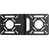 Fasgear Aluminum VESA Bracket 75x75 and 100x100, Black | VESA Mount Extender, Monitor Arm Extension Plate Adapter, Fits VESA Pattern for Mini PC Computer Mount, Intel NUC