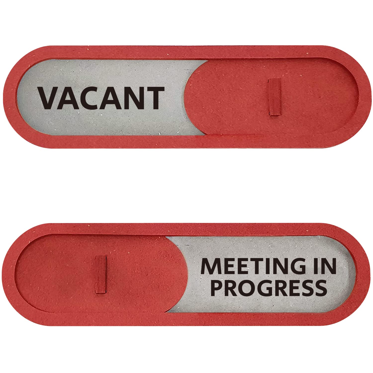 Vacant/Meeting in Progress Sign (Red)