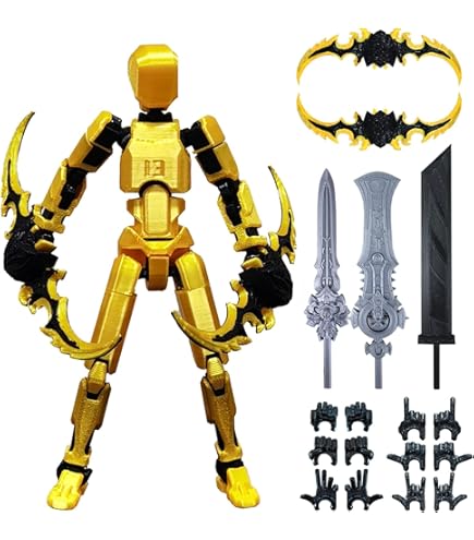 Amazon.com: MerryXD T13 3D Action Figure,Assembly Completed Dummy