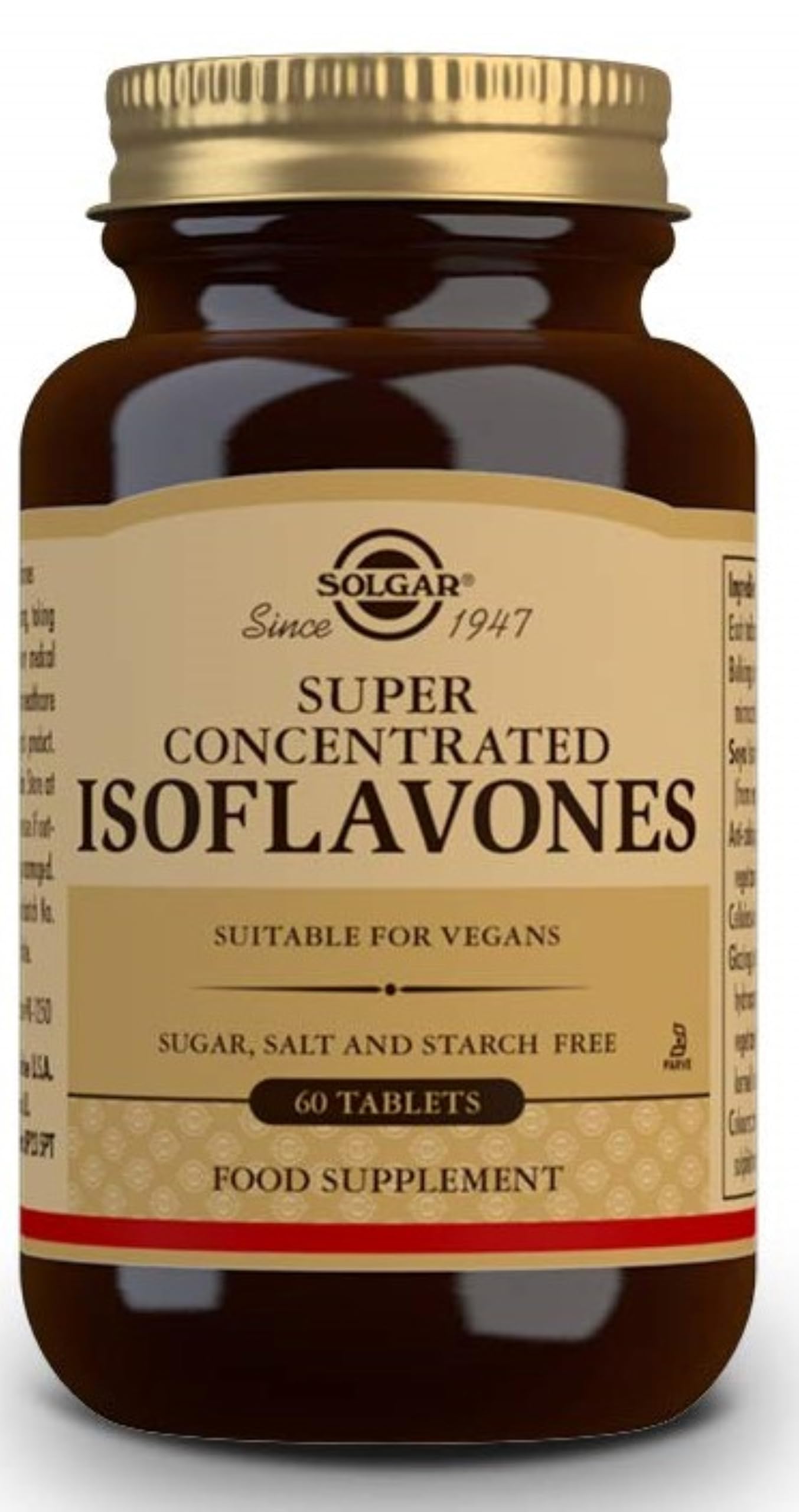 Solgar Super Concentrated Isoflavones Tablets - High Concentration - Contains Isoflavone Extract from Soy Germ - Food Supplement - Vegan, Vegetarian, Kosher - Pack of 60