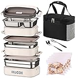 HEWOOH Large Bento Box Adult Lunch Box