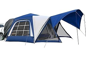 YTAOEO SUV Tent Attachment for Camping, Car Tents for SUV Tailgate Tents with Screen Room & Awning,Easy Set Up Car Camping Pop Up Tent - NavyBlue