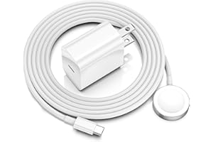 KTDRJN Charger for Apple Watch with USB C Fast Charger Block,Upgraded USB C Fast iPhone Watch Charger [MFi Certified] 6FT Magnetic Charging Cable for iWatch Series SE/9/8/7/6/5/4/3/2/1