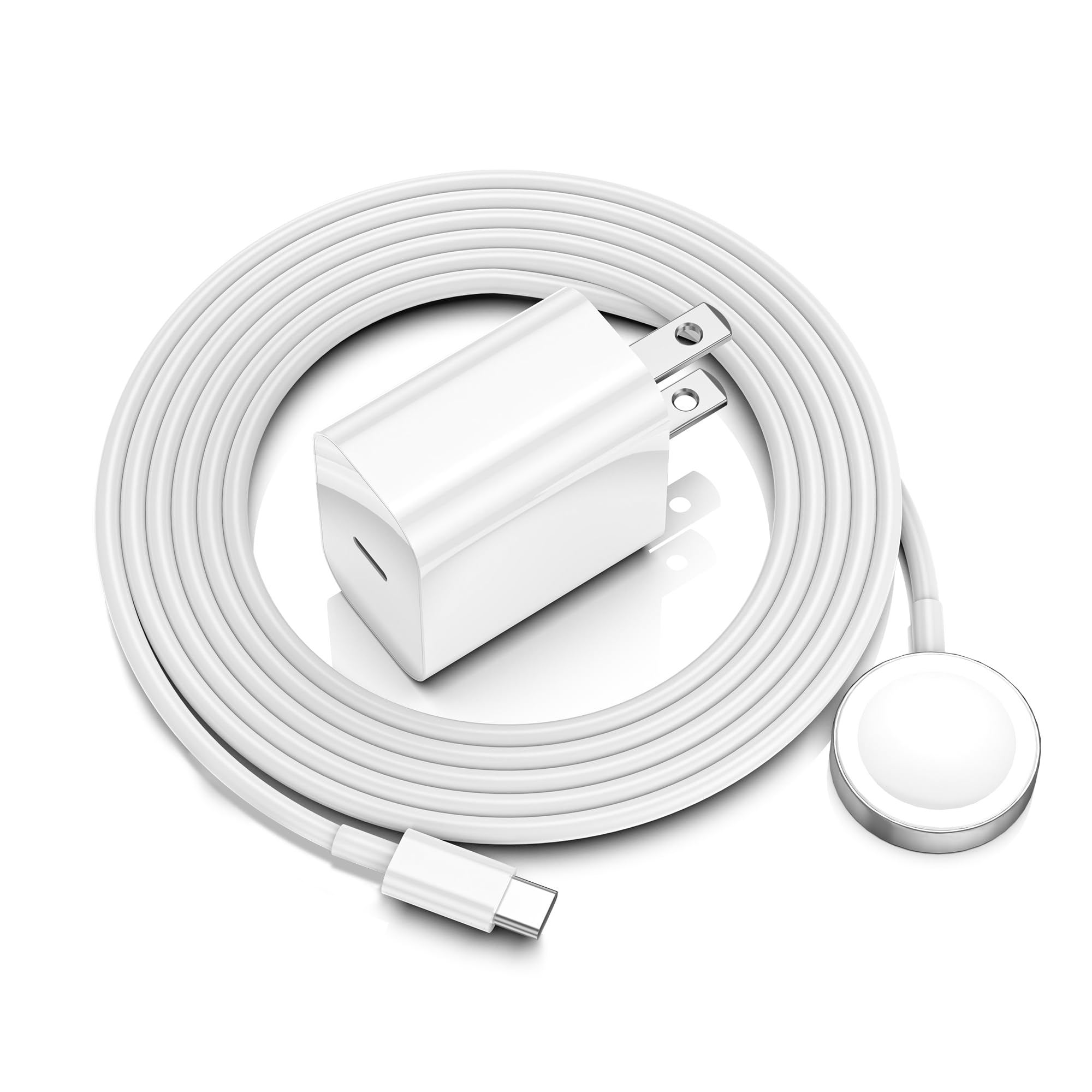 Charger for Apple Watch with USB C Fast Charger Block,Upgraded USB C Fast iPhone Watch Charger [MFi Certified] 6FT Magnetic Charging Cable for iWatch Series SE/9/8/7/6/5/4/3/2/1